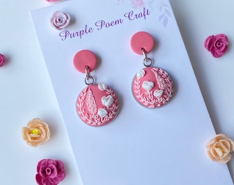 Polymer Clay Flower Earrings, Spring Floral Earrings, Birthday Earrings, Earrings for her, Polymer Clay Earrings, Flower Stud Earrings