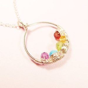 Mother&#39;s Necklace with Birthstones-Grandmother&#39;s Necklace-Mother of the bride  and Groom gift, Mother&#39;s Day Gift, Mother&#39;s Gift Idea