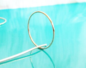 Ultra Thin Gold Stacking Ring-Dainty Gold Stacking Ring-Minimalist Ring-Gold Hammered Stacking Ring-Simple Boho Ring-14K Gold Filled