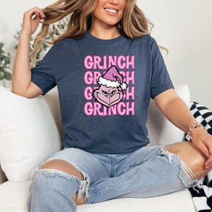 Grinch T-Shirt, Christmas Grinch Tee, Santa Grinch Tee, Grinchy Apparel, Grinch Kids Shirt, Christmas Apparel, Grinchmas T-Shirt, Xmas Gift