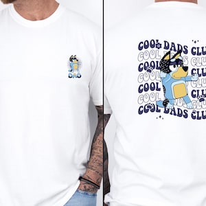 Custom Bluey Shirt, Cool Club Tee, Comfort Color Tee, Dad Bandit Shirt, Bandit 2 Sides Tee, Bluey Grandpa Shirt, Fathers Day Shirt, Dad Gift