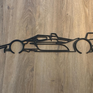 Indy Car Silhouette Wall Art, Garage Sign, Man Cave, Alternative Decor Gift