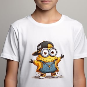 Funny Minion Kids T-Shirt – Cute Red Cartoon Tee for Toddlers – Birthday Gift Idea – Summer Unisex Shirt – Gildan Cotton Comfort