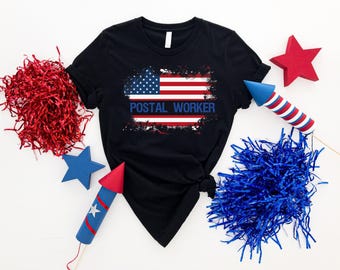 US Flag Postal Worker Shirt: Mail Carrier Gift