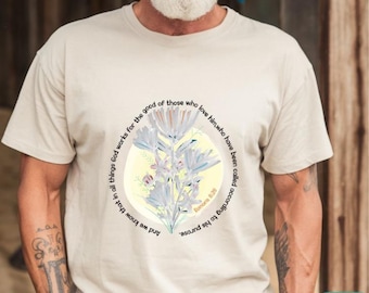 Romans 8:28 Christian Floral T-Shirt - Inspirational Scripture Tee
