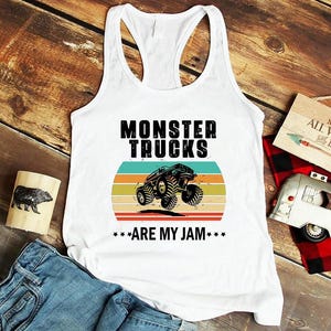 Monster Trucks Are My Jam T-Shirt: Vintage Style Monster Truck Tee image 4