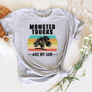 Monster Trucks Are My Jam T-Shirt: Vintage Style Monster Truck Tee image 2