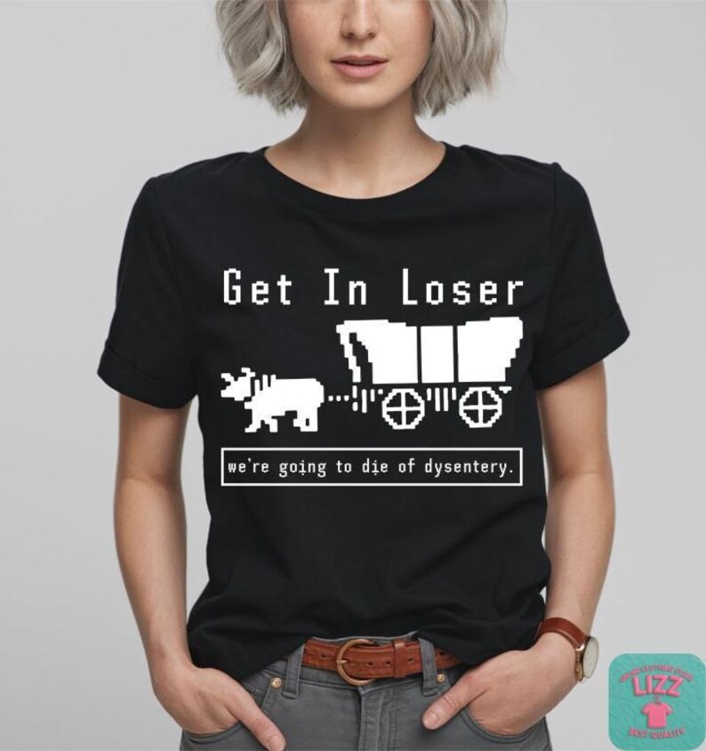 Oregon Trail Shirt: Funny 90s Gamer Meme Tee image 2