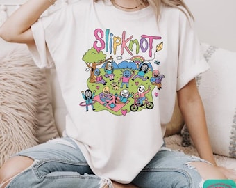 Funny Slippknot Kawaii T-Shirt: Meme Metal Band Tee, Gift for Music Lovers
