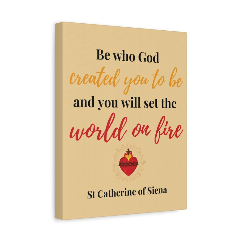 St. Catherine of Siena Canvas | Catholic Saint Quote Wall Art ...