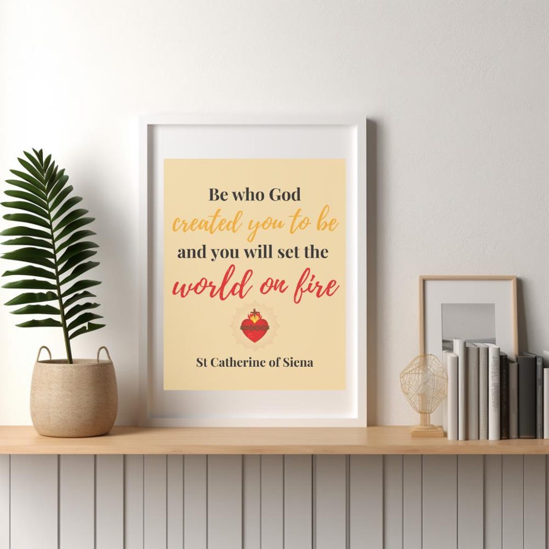 St. Catherine of Siena Quote Print | Catholic Wall Art | Digital ...