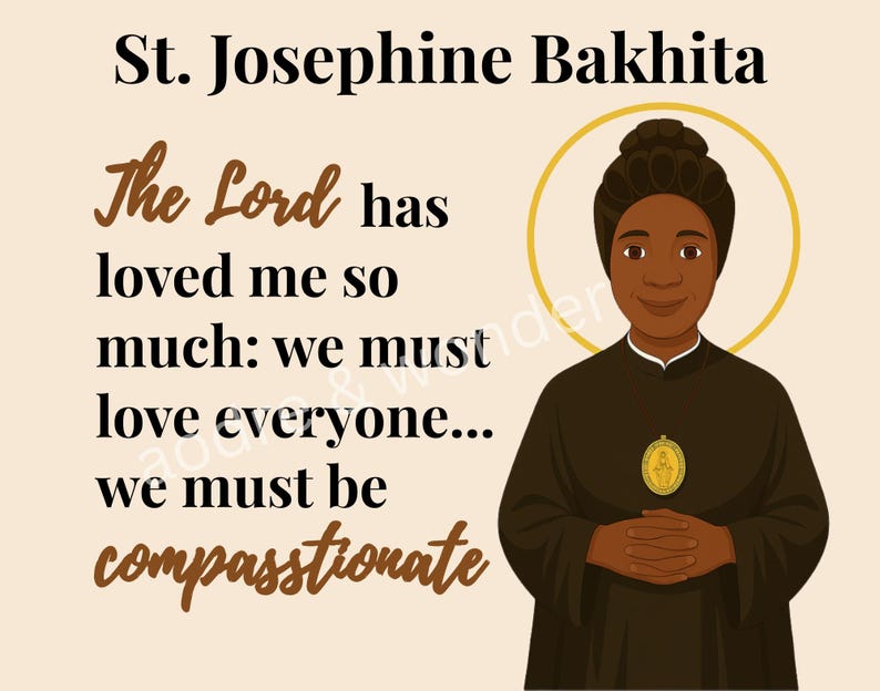 St. Josephine Bakhita Printable Wall Art – Catholic Quote Digital