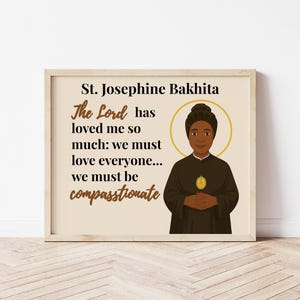 Josephine Bakhita Print: Katholische Kunst, Christliche Wohnkultur (Digitaler Download 8x10, 11 x 14 in JPEGs)
