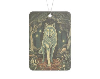 Anime Wolf Car Air Freshener, Enchanted Forest Decor