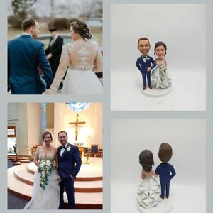 Figurines personnalisées pour les mariés : décoration de gâteau de mariage unique