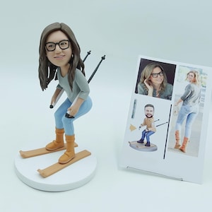 Mini skiing figurines - Etsy 日本