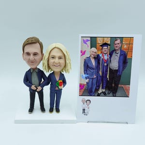 Customized 3D Bobbleheads, personalized couple statues, unique gifts for parents, couples, weddings, 50th anniversary, Christmas gifts