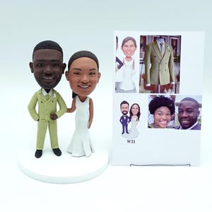 Custom Couple 3D bobbleheads, Wedding bobbleheads, Wedding Cake Toppers, Personalized Wedding Anniversary Gifts, Custom Christmas Gifts