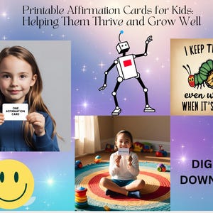 15 Affirmationskarten für Kinder - Pflege von Freundlichkeit und Selbstliebe