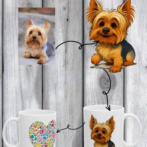 Custom Ceramic Mug , Personalized Coffee Cup, Cartoon Character Tea Mug, Black and White Novelty Mug, 11oz 15oz Gift