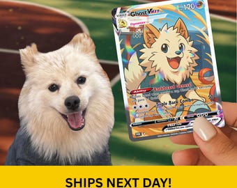 Custom Pokémon-Style – Personalized Glossy Trading Card Gift | Custom Pet Photo, Holo