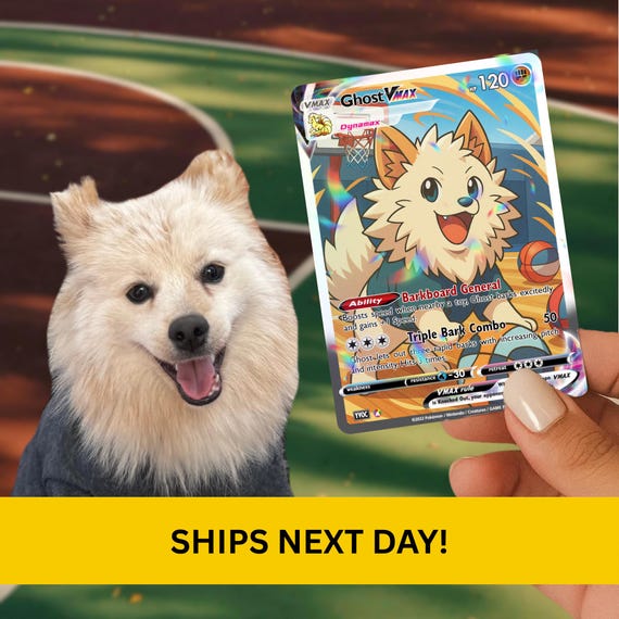 Custom Pokémon-Style – Personalized Glossy Trading Card Gift | Custom Pet Photo, Holo
