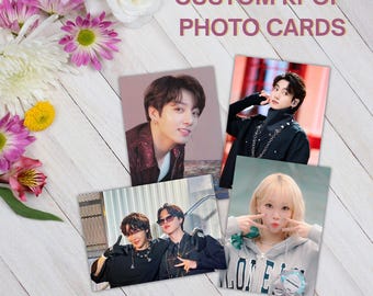 Custom Kpop Glossy Photocards: Upload Your Photo, Bias Cards