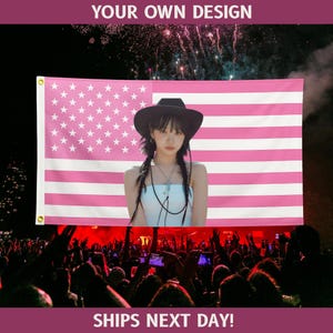 Custom Kpop Flag Concert Banner, Personalized Kpop Flag Tapestry, Fan-Made Merch, 4th of July, Kpop Lover Gift | Made Fast Ship Fast USA