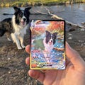 Custom Pok\u00e9mon-Style Pet Card \u2013 Personalized Dog Photo Metal Keepsake (Holographic)