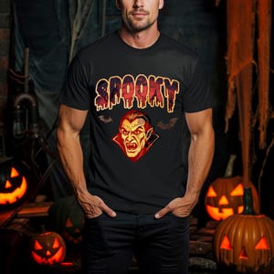 Halloween Shirt, Spooky Vampire Tee, Gothic Fall Season Top, October Scary Costume Top,Nosferatu Fangs T-Shirt,Hallows Eve Tee, Vampire Gift