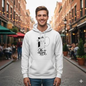 He Is Risen Unisex Hoodie | Easter Faith Sweatshirt | Christian Jesus Lives Pullover for Men & Women