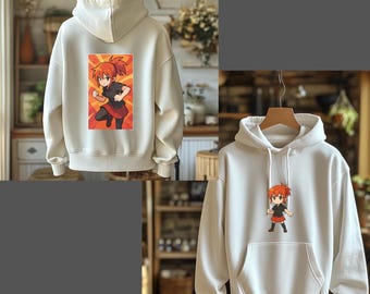 Anime Hoodie, Japanese Manga Hooded Sweatshirt, Anime Pullover, Otaku Jumper