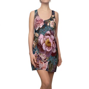 Boho Revival Dress, Floral & Geometric Patchwork Women&#39;s Dress | Summer Festival Boho Fashion | Flowy Casual Vintage Dress