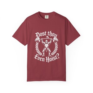 Dost Thou Even Hoist? T-Shirt | Vintage Weightlifter Graphic Tee, Oversized, Mens, Womens