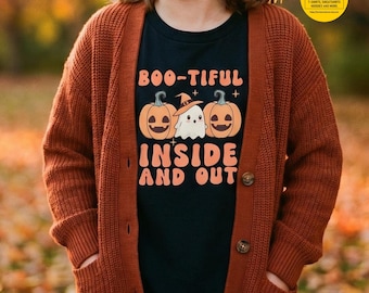 Camiseta de Halloween para niños, Disfraz de calabaza fantasmal, Camiseta de Halloween para niñas, Camiseta de Halloween para niños pequeños, Camiseta de Halloween para niños, Regalo para niños