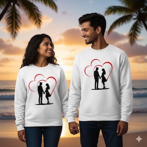 Romantic Couple Sweatshirt |Lovebird Sweatshirt | Cute Couple Sweater | His and Hers Top | Valentine’s Gift Idea | Gift for Couples