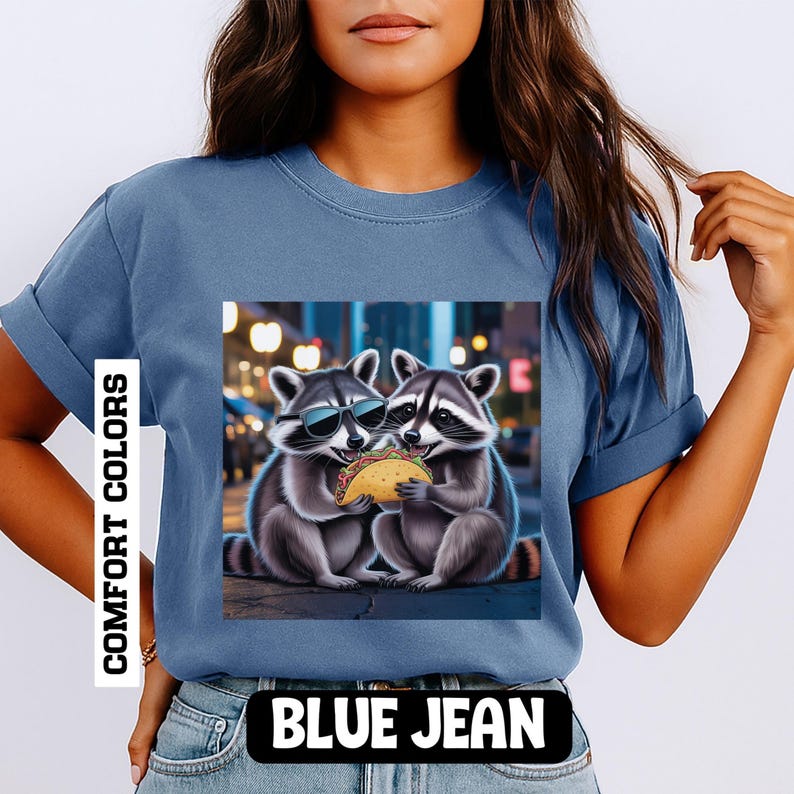 Raccoon Taco Meme Shirt, Animal Tee, Food Lover Gift, Comfort Colors ...
