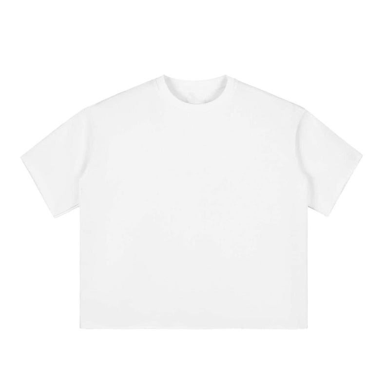 Blank Boxy Half-Sleeve Raw-Edge T-Shirt, Project t-shirt, Boxy Art tee, Muscle Shirt