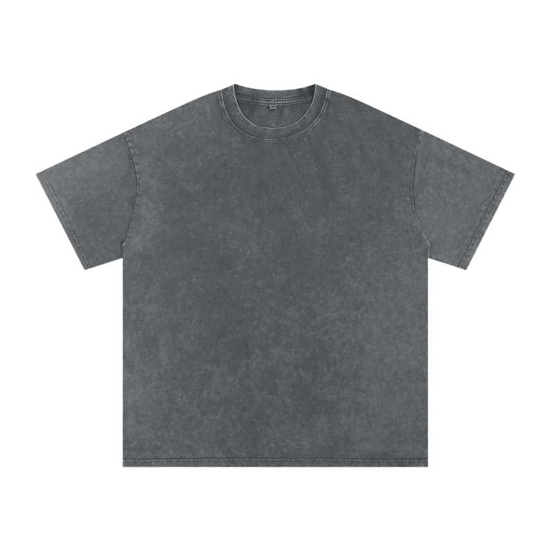 Grey Blank Acid Wash Oversize T-Shirt - 250 GSM |Vintage Oversized Acid Wash Tee – Heavyweight 250 GSM Shirt |Unisex Acid Wash T-Shirt
