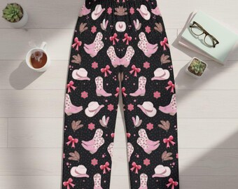 Pantalones de pijama estilo vaquera de Las Vegas, ropa de dormir estilo western, pantalones de pijama para mujer, suaves y cómodos, para descansar por la noche.