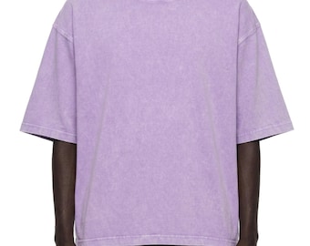 Personalisierte Mineral Wash Boxy Baumwoll-T-Shirt, Premium Blank Übergroßes Streetwear-T-Shirt, Benutzerdefiniertes Unisex Drop-Shoulder-Shirt