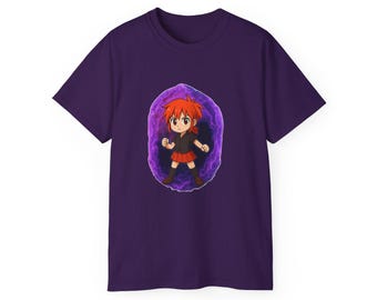 アニメTシャツ、パープルパワーマンガTシャツ、かわいいコスプレオタク