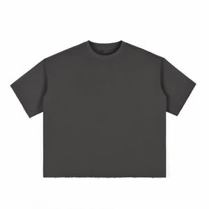 Blank Boxy Half-Sleeve Raw-Edge T-Shirt, Project t-shirt, Boxy Art tee, Muscle Shirt