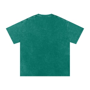 Green Blank Acid Wash Oversize T-Shirt - 250 GSM |Vintage Oversized Acid Wash Tee – Heavyweight 250 GSM Shirt |Unisex Acid Wash T-Shirt