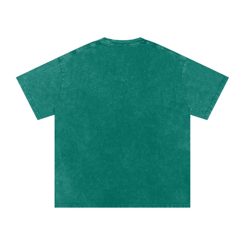 Green Blank Acid Wash Oversize T-Shirt - 250 GSM |Vintage Oversized Acid Wash Tee – Heavyweight 250 GSM Shirt |Unisex Acid Wash T-Shirt