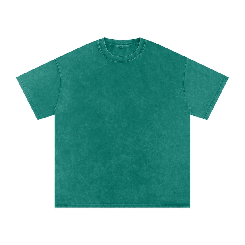 Green Blank Acid Wash Oversize T-Shirt - 250 GSM |Vintage Oversized Acid Wash Tee – Heavyweight 250 GSM Shirt |Unisex Acid Wash T-Shirt