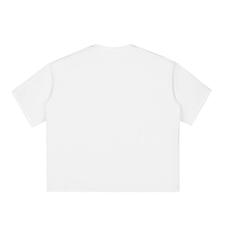 Blank Boxy Half-Sleeve Raw-Edge T-Shirt, Project t-shirt, Boxy Art tee, Muscle Shirt