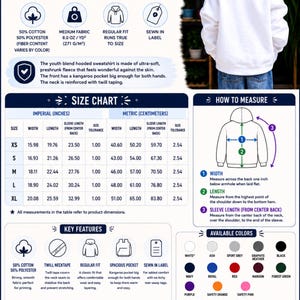 Puede incluir: Sudadera con capucha blanca para j&oacute;venes, con bolsillo de canguro y corte regular. La sudadera est&aacute; hecha de forro polar suave y pre-encogido. Disponible en tallas XS a XL, medidas en cm.