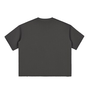 Blank Boxy Half-Sleeve Raw-Edge T-Shirt, Project t-shirt, Boxy Art tee, Muscle Shirt