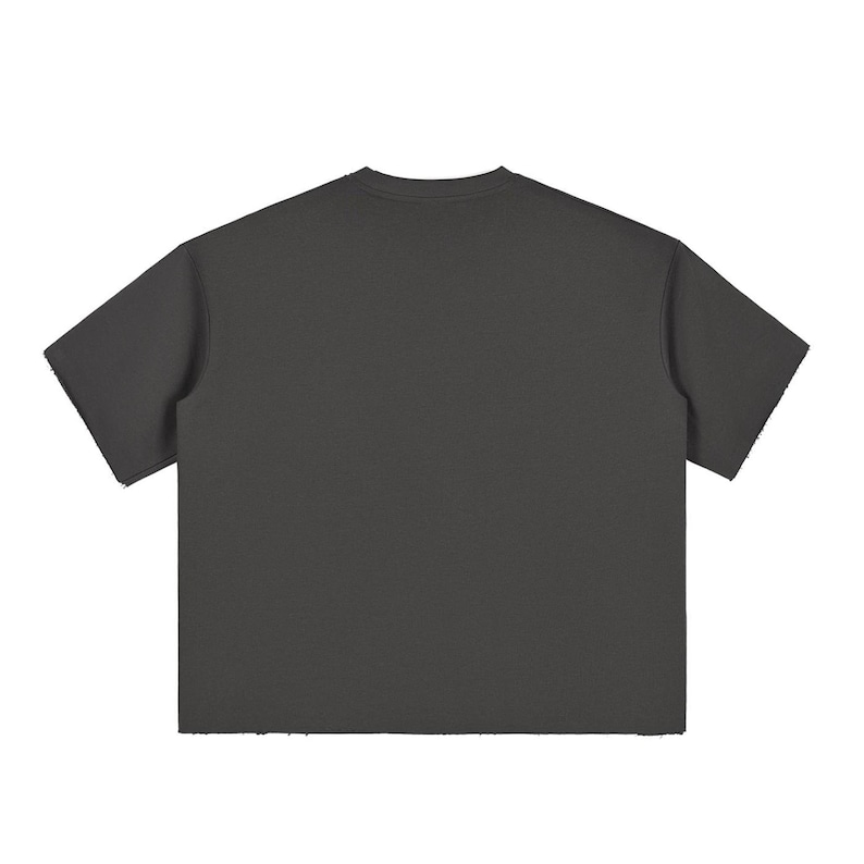 Blank Boxy Half-Sleeve Raw-Edge T-Shirt, Project t-shirt, Boxy Art tee, Muscle Shirt